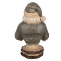 Clayre & Eef Weihnachtsdekorationsfigur Weihnachtsmann 21x16x31 cm Beige Kunststoff
