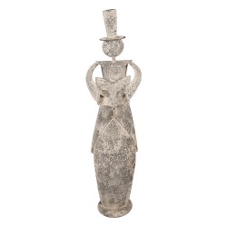 Clayre & Eef Decorative Figurine Angel 27x20x107 cm Grey Metal