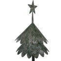 Clayre & Eef Etagère Kerstboom Ø 32x75 cm Groen Metaal