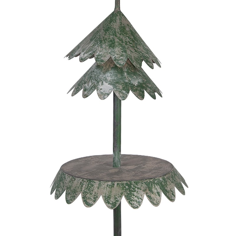 Clayre & Eef Etagère Kerstboom Ø 32x75 cm Groen Metaal