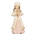 Clayre & Eef Statuetta decorativa di Natale Bambino 8x7x17 cm Beige Plastica