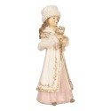 Clayre & Eef Statuetta decorativa di Natale Bambino 8x7x17 cm Beige Plastica