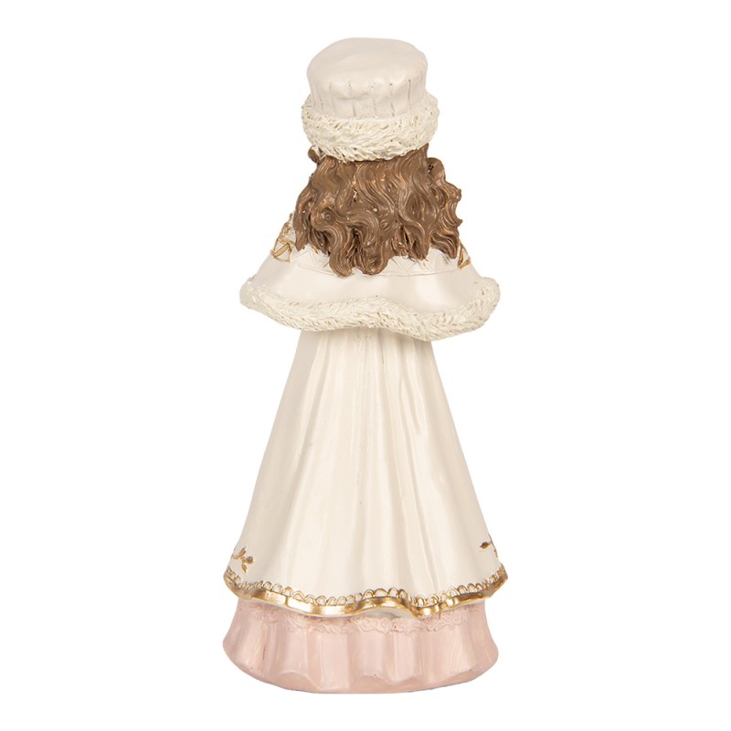 Clayre & Eef Statuetta decorativa di Natale Bambino 8x7x17 cm Beige Plastica