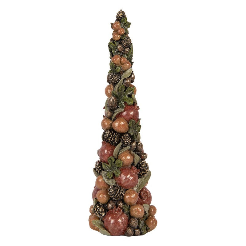 Clayre & Eef Christmas Decoration Figurine Christmas Tree Ø 12x37 cm Brown Plastic