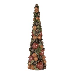 Clayre & Eef Christmas Decoration Figurine Christmas Tree Ø 12x37 cm Brown Plastic