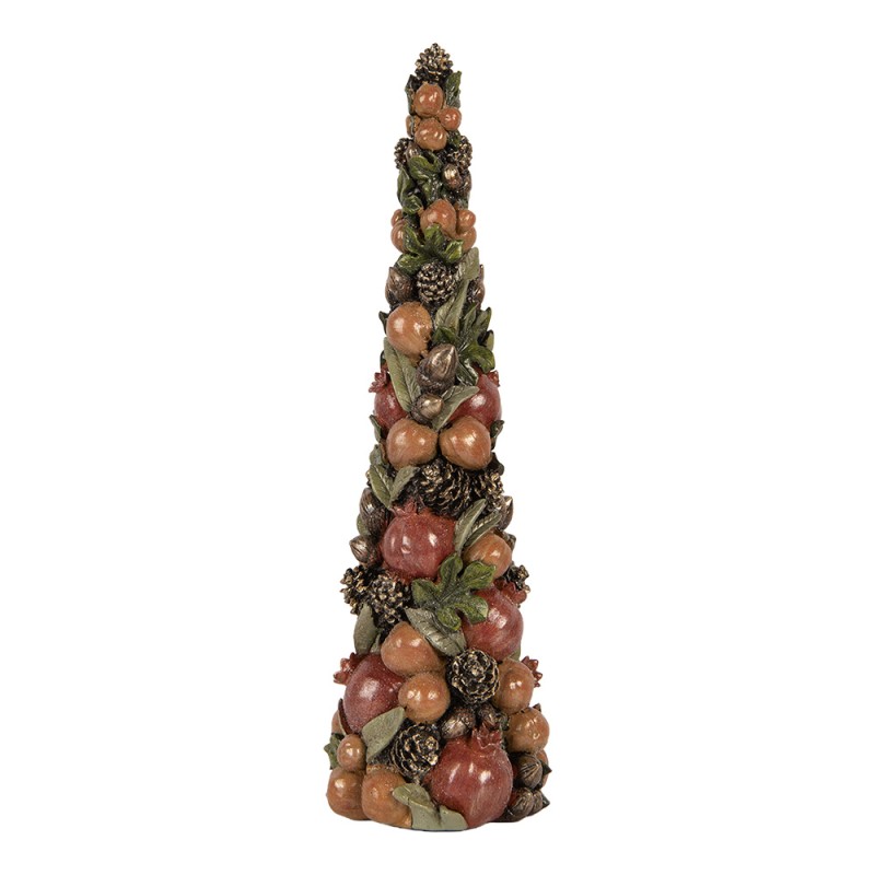 Clayre & Eef Christmas Decoration Figurine Christmas Tree Ø 12x37 cm Brown Plastic