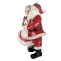 Clayre & Eef Weihnachtsdekorationsfigur Weihnachtsfrau 20x12x26 cm Rot Kunststoff