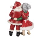 Clayre & Eef Weihnachtsdekorationsfigur Weihnachtsfrau 20x12x26 cm Rot Kunststoff