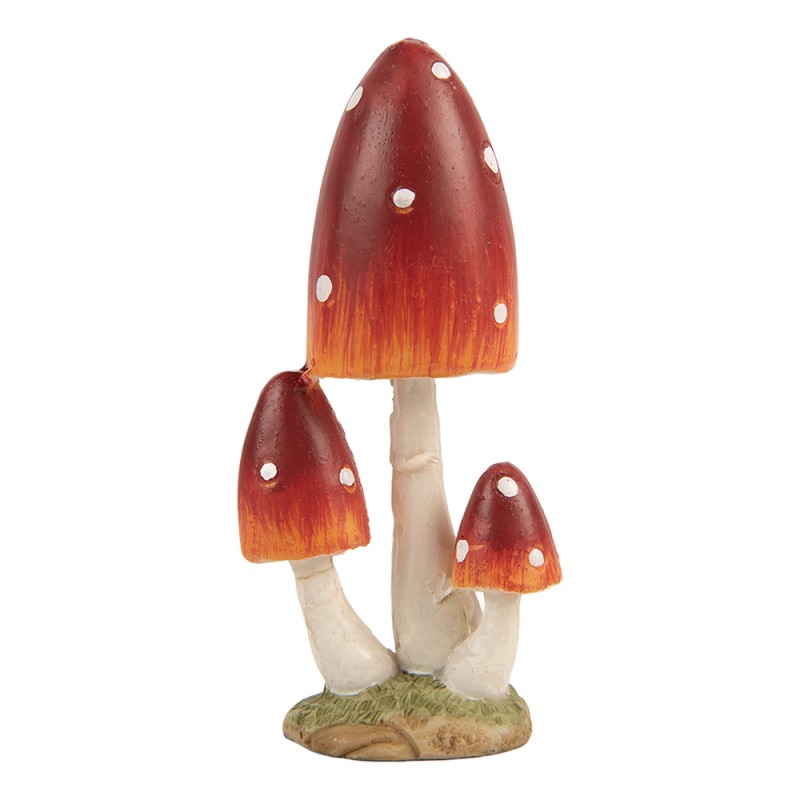 Clayre & Eef Figur Pilz Rot Kunststoff