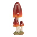 Clayre & Eef Figur Pilz Rot Kunststoff