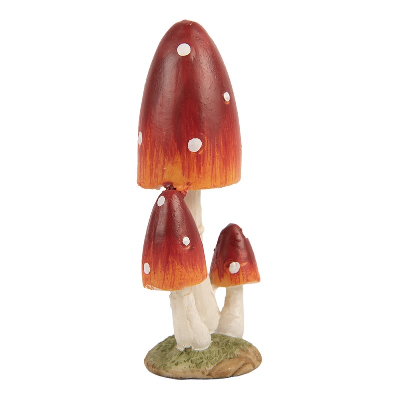 Clayre & Eef Figur Pilz Rot Kunststoff