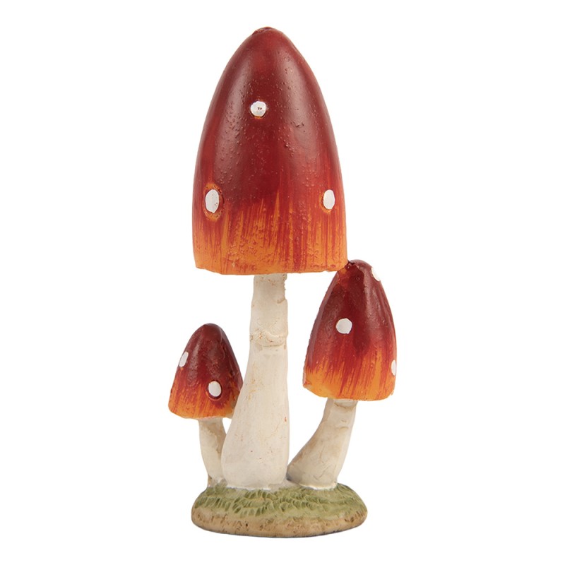 Clayre & Eef Figur Pilz Rot Kunststoff