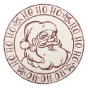 Clayre & Eef Textschild Ø 40x1 cm Weiß Metall Weihnachtsmann