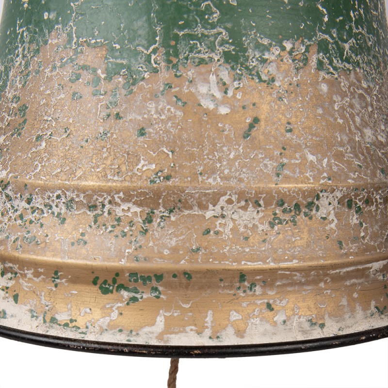Clayre & Eef Statuetta decorativa di Natale Campanelli Ø 42x46 cm Verde Metallo
