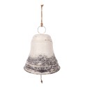 Clayre & Eef Kerstdecoratie Beeld Bel Wit Metaal