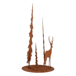Clayre & Eef Weihnachtsdekorationsfigur Weihnachtsbaum 30x25x50 cm Braun Metall