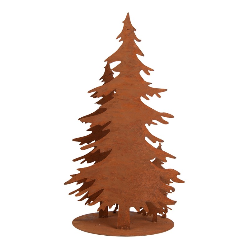 Clayre & Eef Weihnachtsdekorationsfigur Weihnachtsbaum 30x25x50 cm Braun Metall
