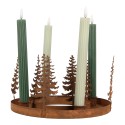 Clayre & Eef Kerzenständer Weihnachtsbäume Braun Metall