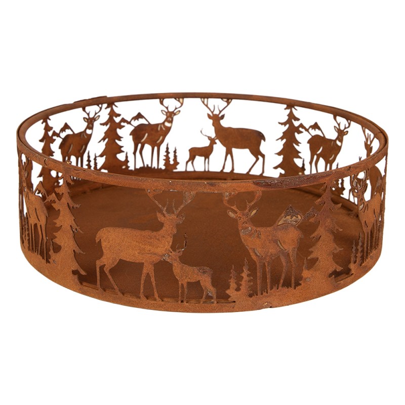 Clayre & Eef Scodella decorativa Animali Marrone Metallo