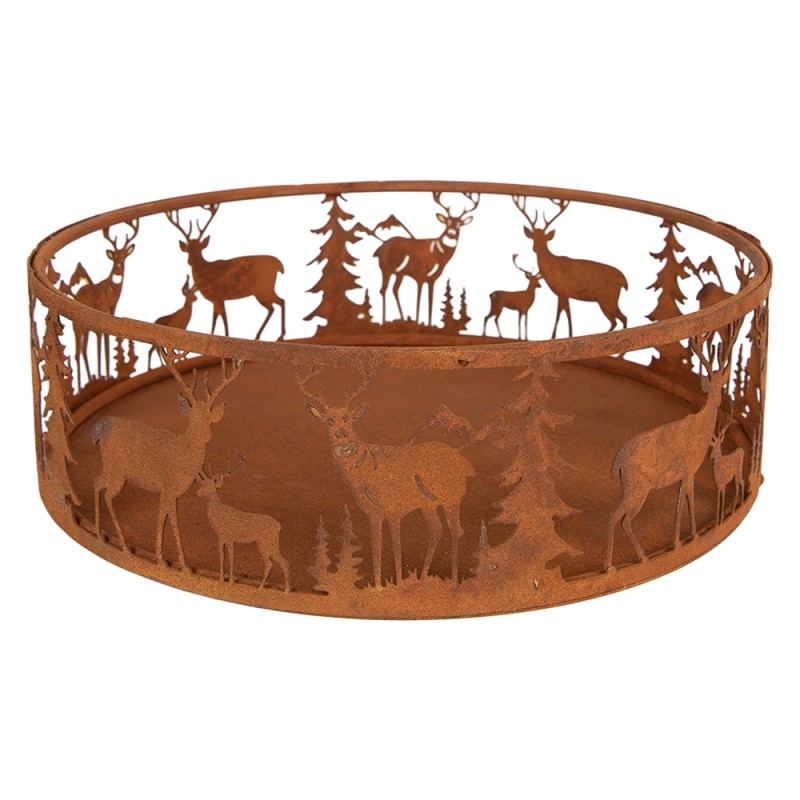 Clayre & Eef Scodella decorativa Animali Marrone Metallo