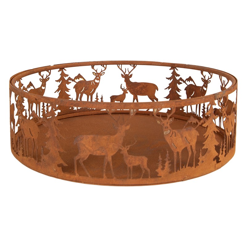 Clayre & Eef Scodella decorativa Animali Marrone Metallo