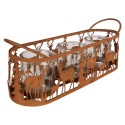 Clayre & Eef Portacandela Animali Marrone Metallo