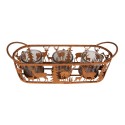 Clayre & Eef Portacandela Animali Marrone Metallo