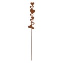 Clayre & Eef Gartendekoration Herzen Braun Metall