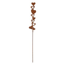 Clayre & Eef Gartendekoration Herzen Braun Metall