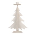 Clayre & Eef Kandelaar Kerstboom Ø 9x26 cm Grijs Metaal
