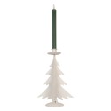 Clayre & Eef Kandelaar Kerstboom Ø 9x26 cm Grijs Metaal