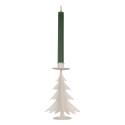 Clayre & Eef Kerzenständer Weihnachtsbaum Ø 9x20 cm Grau Metall