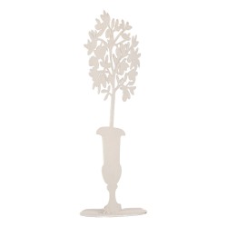 Clayre & Eef Decorazione Fiore Bianco Metallo