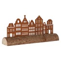 Clayre & Eef Decorative Figurine House 25x5x8 cm Brown Metal