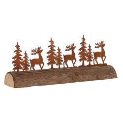 Clayre & Eef Statuetta decorativa Animali 25x5x6 cm Marrone Metallo
