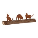 Clayre & Eef Decorazione Gatti Marrone Metallo
