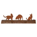 Clayre & Eef Decorazione Gatti Marrone Metallo