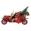 Clayre & Eef Décoration de Noël Image Voiture 25x10x17 cm Rouge Métal