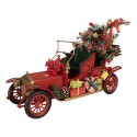Clayre & Eef Kerstdecoratie Beeld Auto 38x16x27 cm Rood Metaal