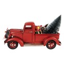 Clayre & Eef Statuetta decorativa di Natale Auto 39x15x18 cm Rosso Metallo