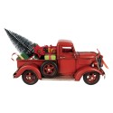 Clayre & Eef Statuetta decorativa di Natale Auto 39x15x18 cm Rosso Metallo
