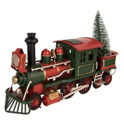 Clayre & Eef Christmas Decoration Figurine Train 28x9x17 cm Red Metal