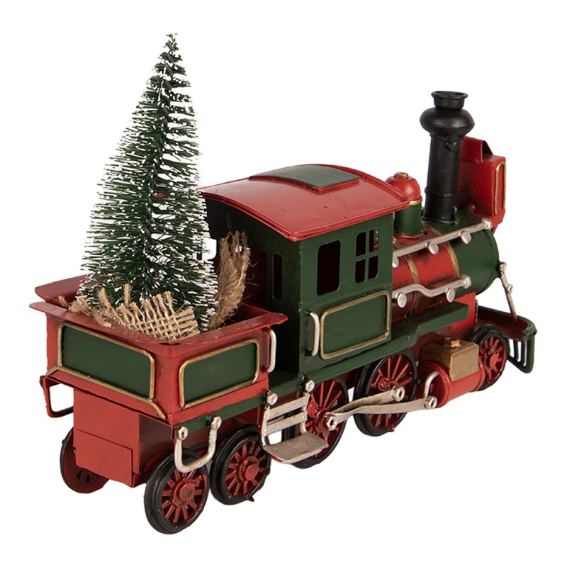 Clayre & Eef Christmas Decoration Figurine Train 28x9x17 cm Red Metal