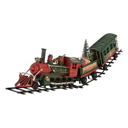 Clayre & Eef Weihnachtsdekorationsfigur Zug 42x5x12 cm Grün Metall