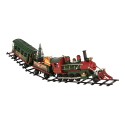 Clayre & Eef Weihnachtsdekorationsfigur Zug 42x5x12 cm Grün Metall