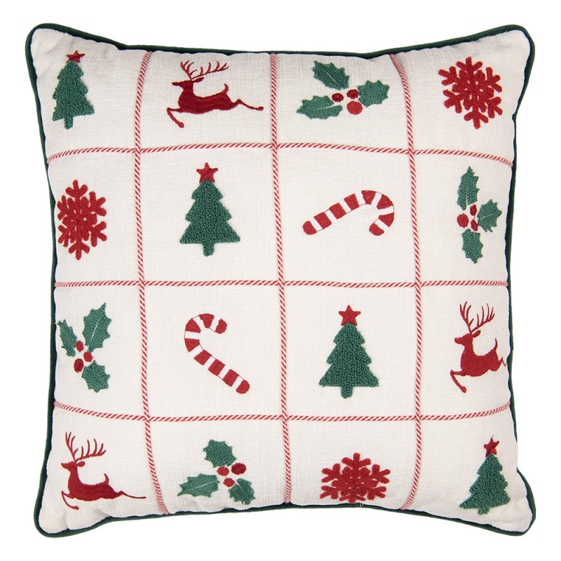 Clayre & Eef Decorative Cushion 40x40 cm Beige Polyester