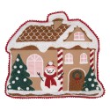 Clayre & Eef Cuscino decorativo Casa di pan di zenzero 40x36x4 cm Marrone Poliestere