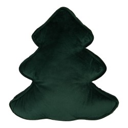 Clayre & Eef Sierkussen Kerstboom 36x40x4 cm Groen Polyester