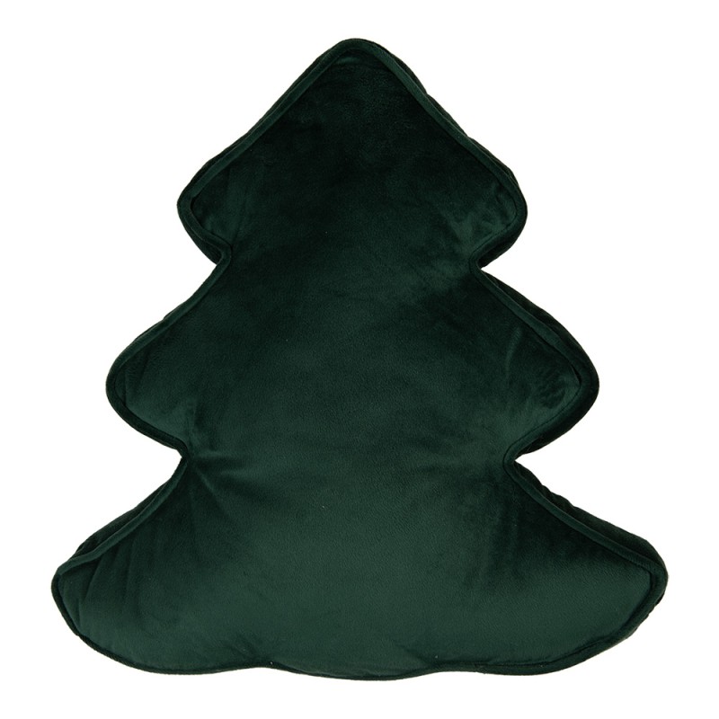 Clayre & Eef Sierkussen Kerstboom 36x40x4 cm Groen Polyester