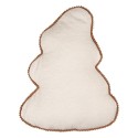 Clayre & Eef Sierkussen Kerstboom 33x40x4 cm Bruin Polyester